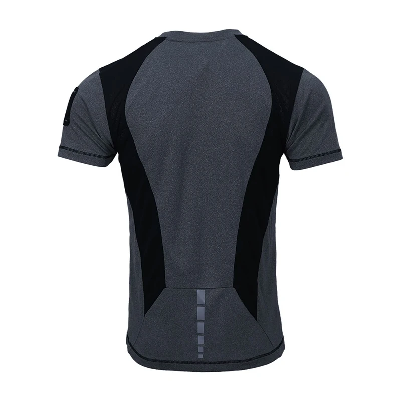 Emersongear-Camiseta deportiva funcional con etiqueta azul, camiseta de manga corta con aleta de tiburón, Tops que absorben el juego de Paintball ligero de secado rápido - imagen 5