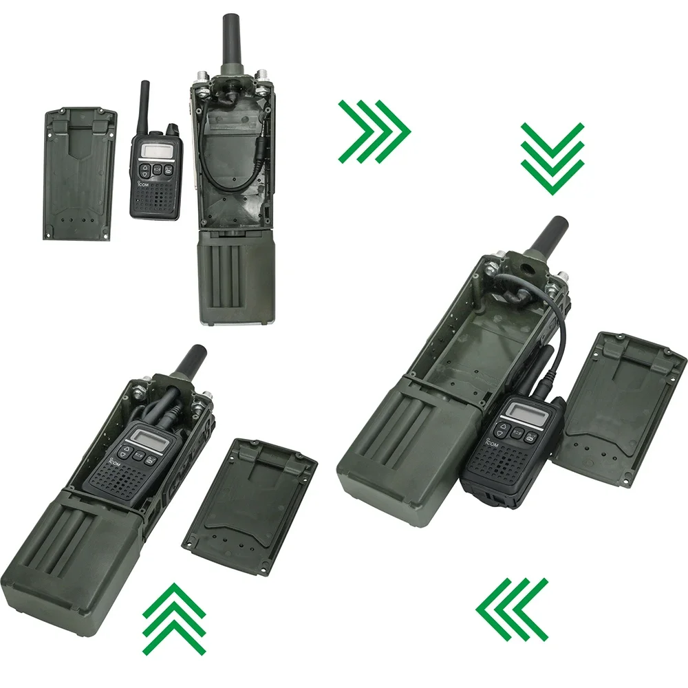 Táctico PRC163 Yaesu Vertex Plug Harris Radio militar caja Virtual simulada PRC 163 para Yaesu VX-6R VX-7R para táctico Ptt 6 pines - imagen 4