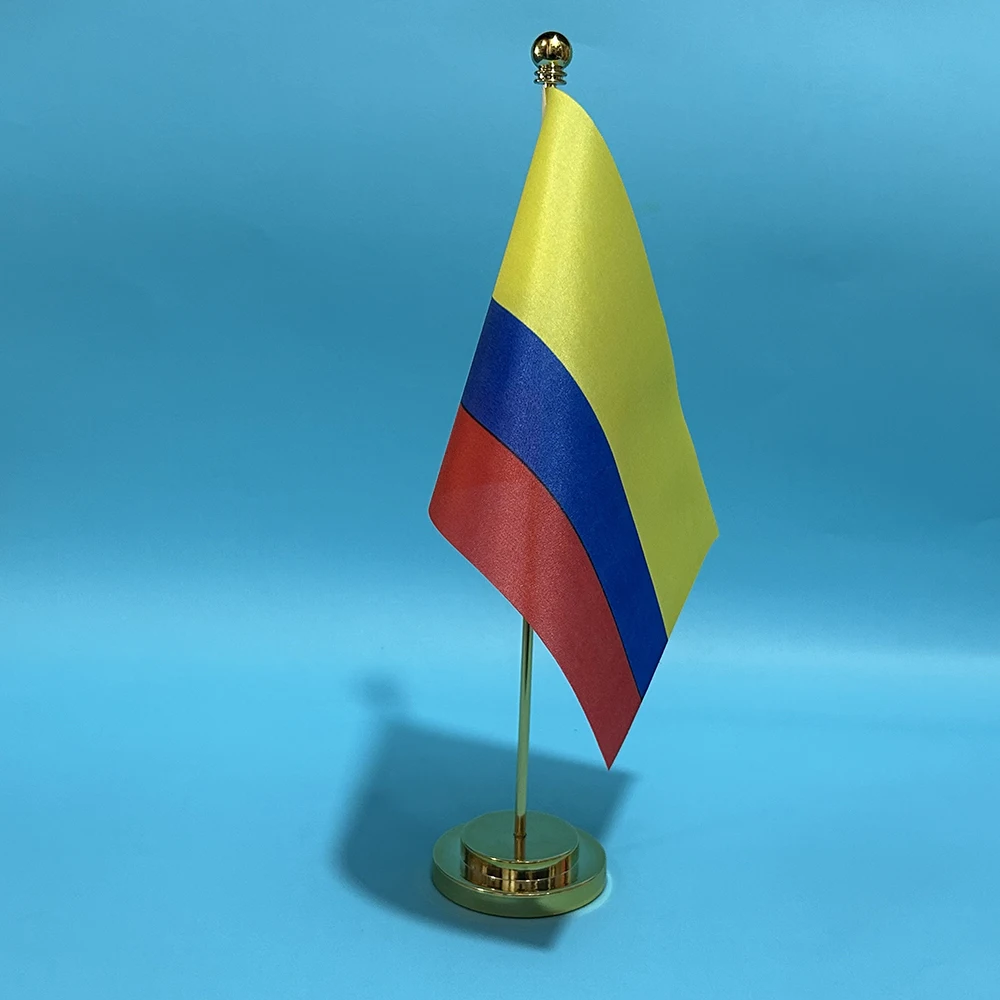 BANDERA DE SKY, bandera de escritorio de oficina de Colombia, 14x21cm, poliéster, bandera nacional de Colombia, adornos de escritorio, banderas - imagen 3