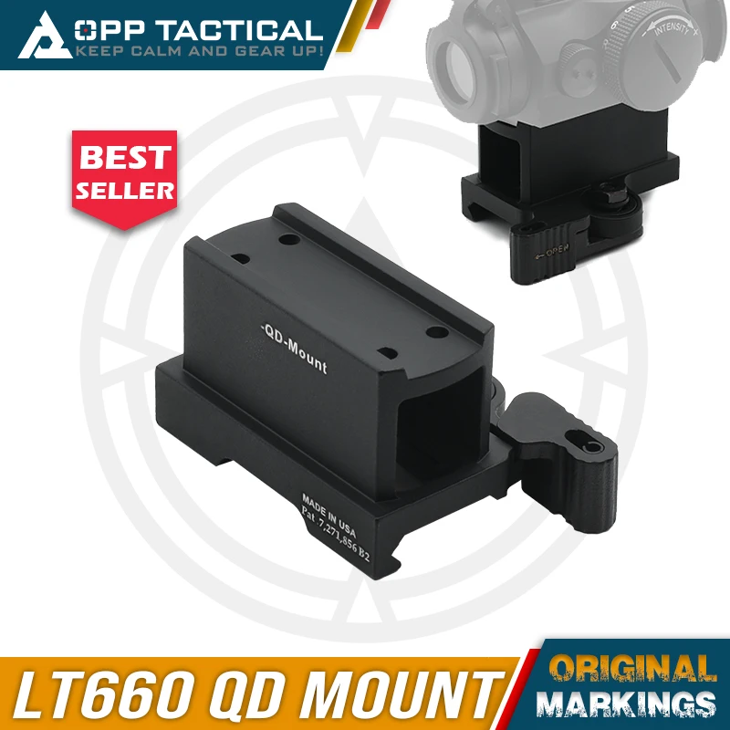 Soporte óptico táctico LT660 QD, soporte de mira de punto rojo para mira de punto rojo M5 M5S 12 con marcas completas