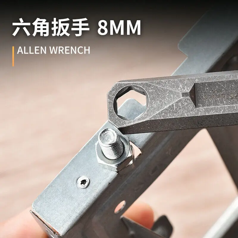 Regla de aleación de titanio, herramienta de Metal para exteriores, regla dura, barra de palanca colgante para cintura, palanca - imagen 2