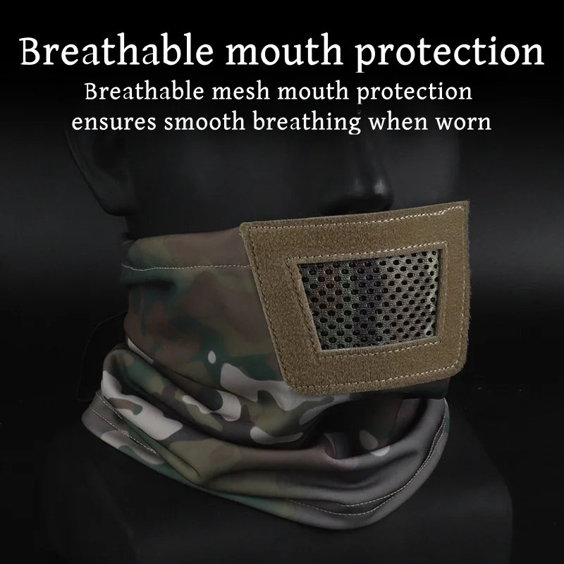 Máscara de Caballero de malla acolchada transpirable, máscara deportiva de media cara para acampar, fiesta, Camping, tiro al aire libre, Airsoft - imagen 4