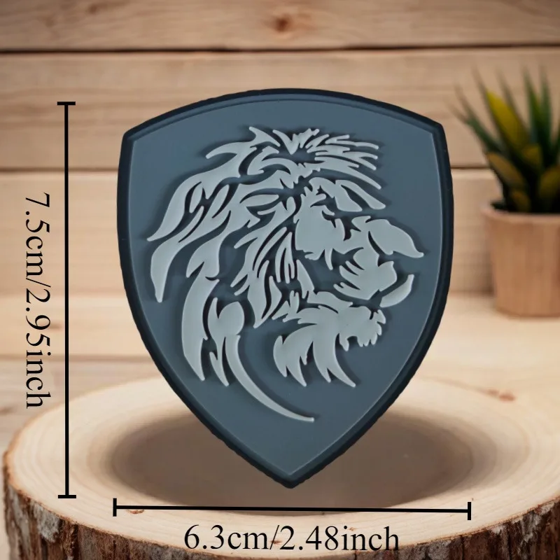 Parche táctico de PVC del Rey León, pegatina de gancho y bucle de goma suave 3D, accesorios de decoración para mochila, parches para brazalete para ropa - imagen 3