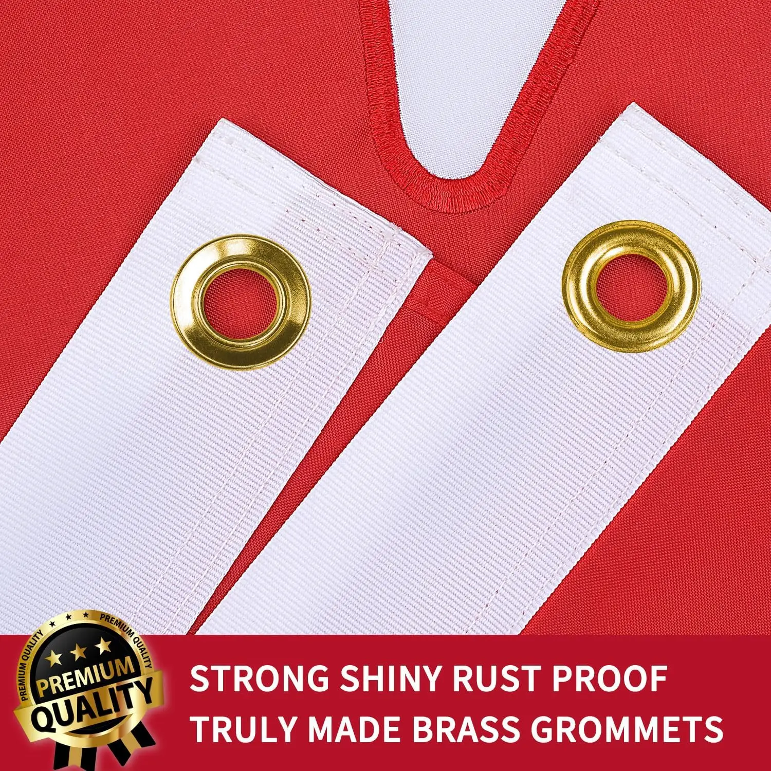 Bandera canadiense bordada de nailon 210D, tapiz de alta calidad, 90x150cm - imagen 3