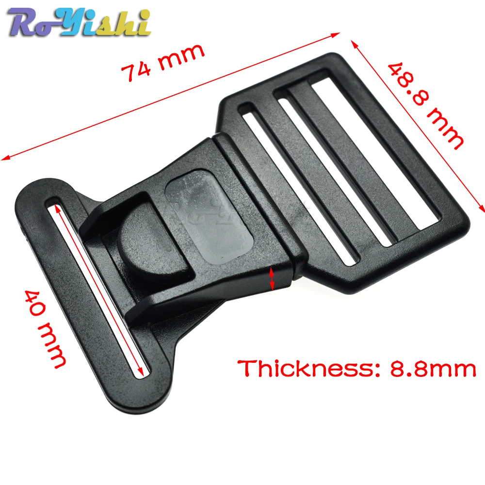 Hebilla de liberación central de plástico para bolsas de viaje deportivas, correas para exteriores, 40mm - imagen 2