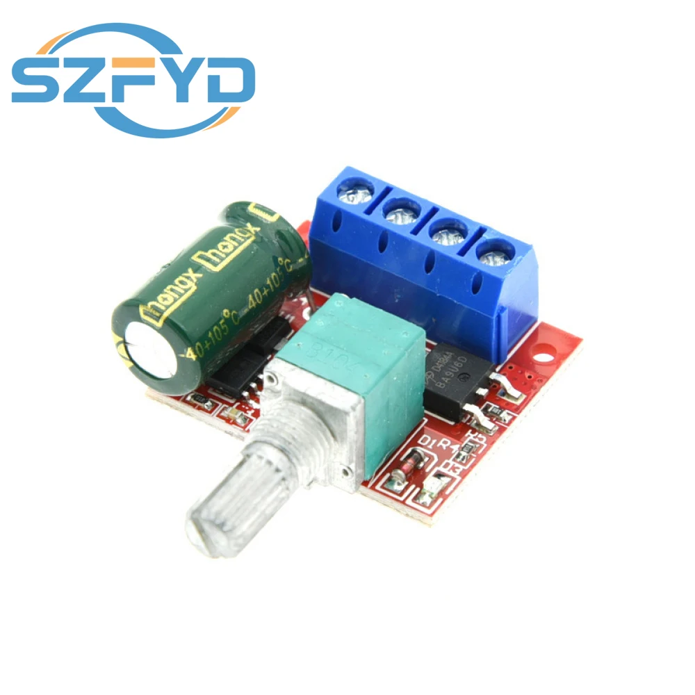 Mini controlador de velocidad motor DC PWM 12V 90W regulable - imagen 5