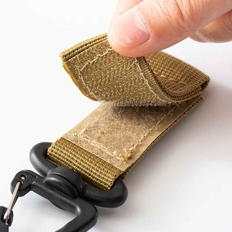 Llavero táctico de nailon, correa de cuerda de escalada, gancho de guante multiusos, para acampar y senderismo - imagen 3