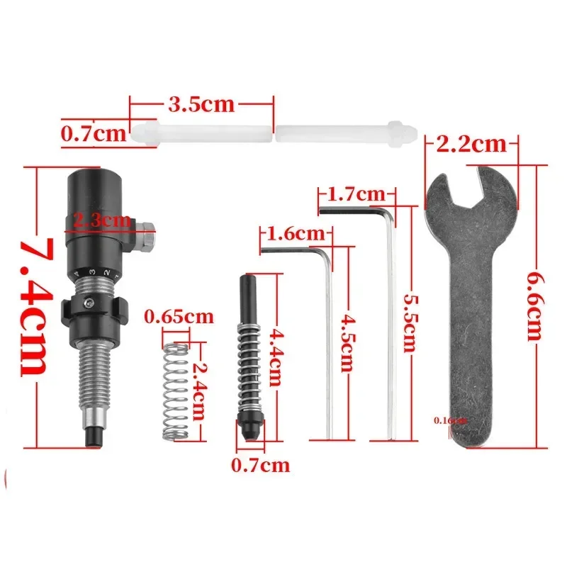 Cojín de apoyo de flecha magnético, almohadilla lateral de émbolo, tiro con arco recurvo, botón de presión atornillado para accesorios de caza, 1 ud. - imagen 3