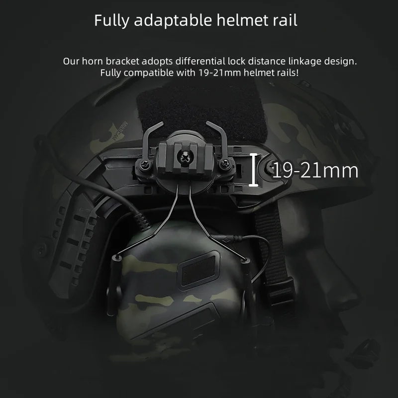 Casco táctico/auriculares estilo 5,0 resistentes al agua ABS para caza y tiro al aire libre sin captación con cancelación de ruido - imagen 5