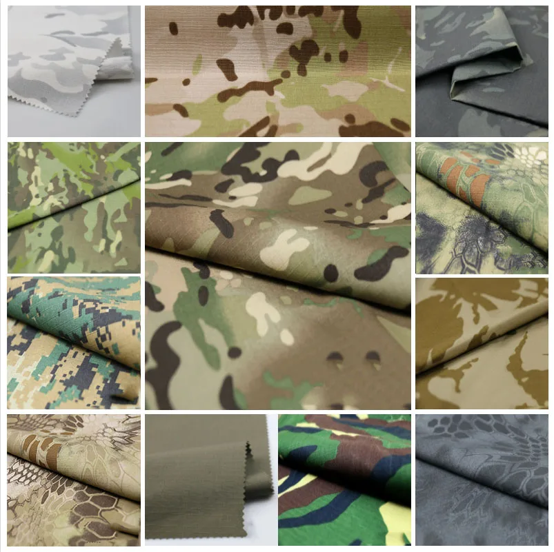 Material de ropa táctica pantalones de trabajo de camuflaje material tela a cuadros de poliéster-algodón - imagen 2