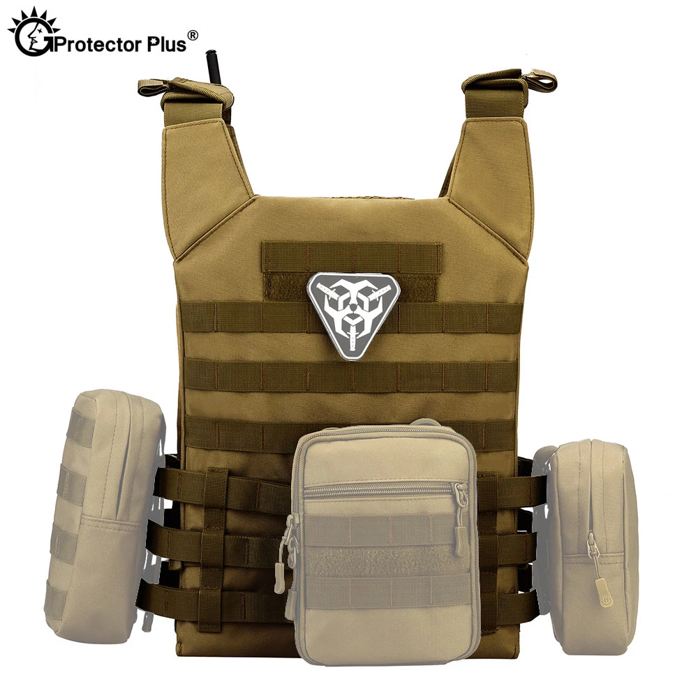 PROTECTOR PLUS chaleco táctico JPC Camo bolsas militares MOLLE armadura ajustable chaleco anfibio al aire libre pesca caza CS - imagen 2