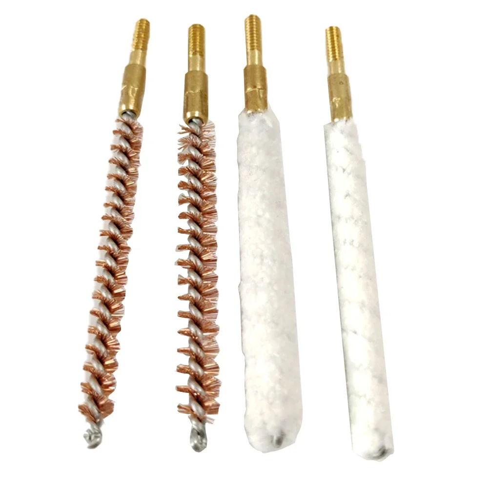 Kit de limpieza de barril táctico, limpiador de tubos, algodón, latón, Bursh, 3 varillas de extensión, juego de herramientas para caza Airsoft 4,5/5,5mm .177 .22 - imagen 4