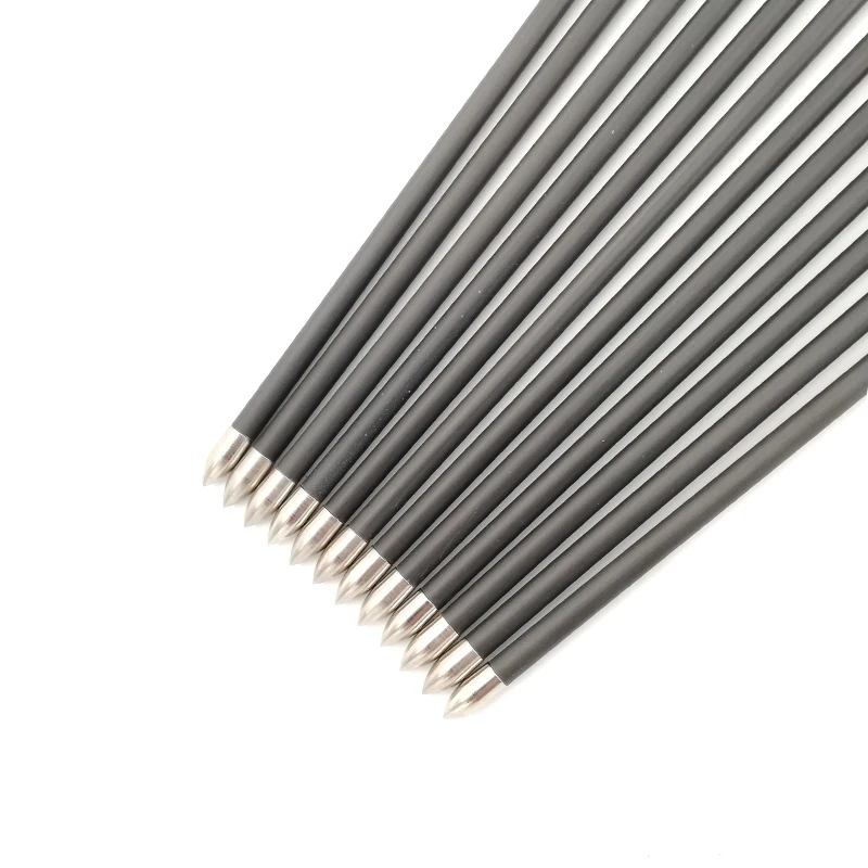 Flechas de carbono plumas pavo puntas nock para arco recurvo caza tiro - imagen 4