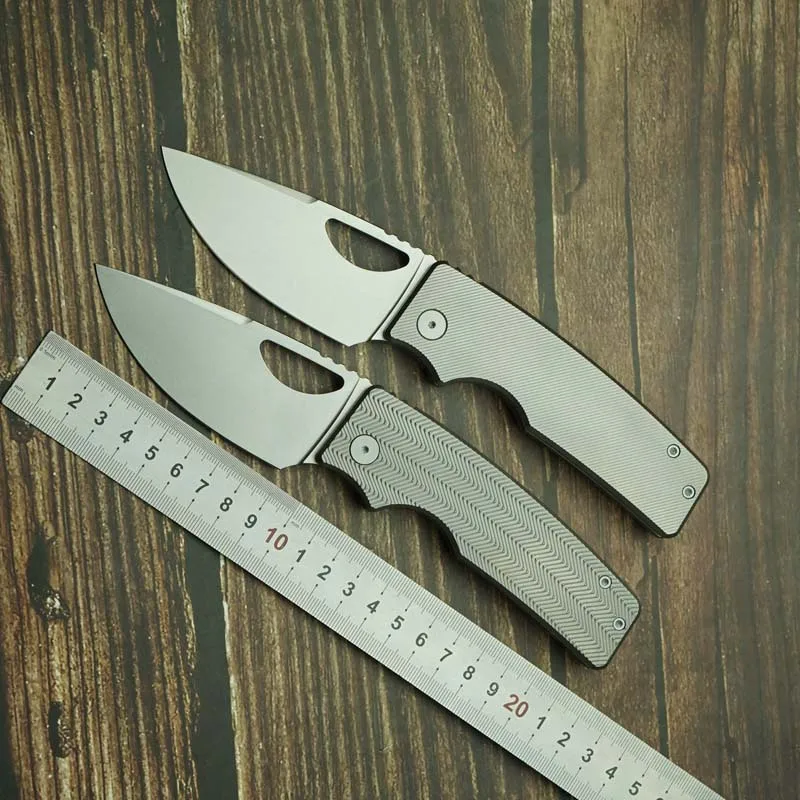 LEMIFSHE OZ Rosie XL cuchillo plegable EDC de titanio para aire libre