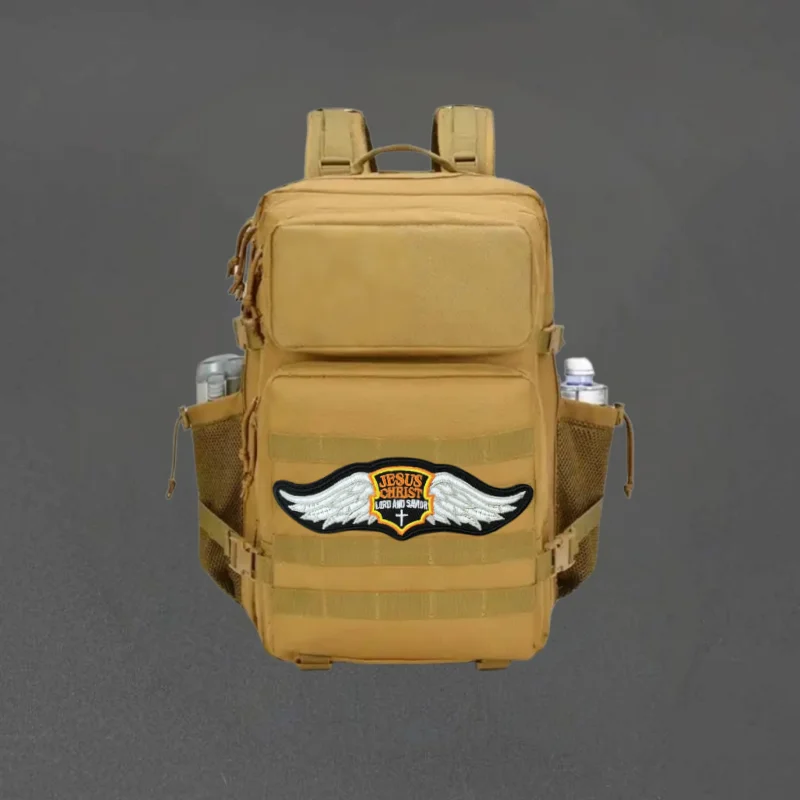 Parche bordado de alas de Jesús, Dios cristiano, chaleco táctico, insignia de moral con gancho y bucle, pegatinas para mochila, parches para brazalete para ropa