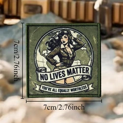 Parche táctico morale No Lives Matter con velcro militar
