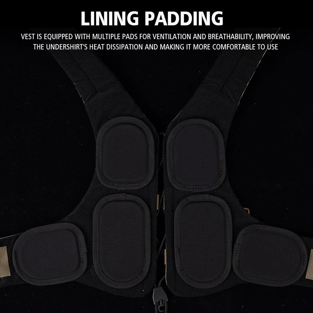 Chaleco táctico AVS MBAV para caza y Airsoft, chaleco MOLLE de liberación rápida/chaleco de camuflaje portador de placa de modo Dual fijo - imagen 5