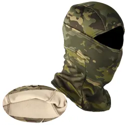 Cubierta de cabeza de invierno de camuflaje, máscara facial a prueba de viento para exteriores, protección táctica para motocicleta, senderismo, máscara cálida AQB119