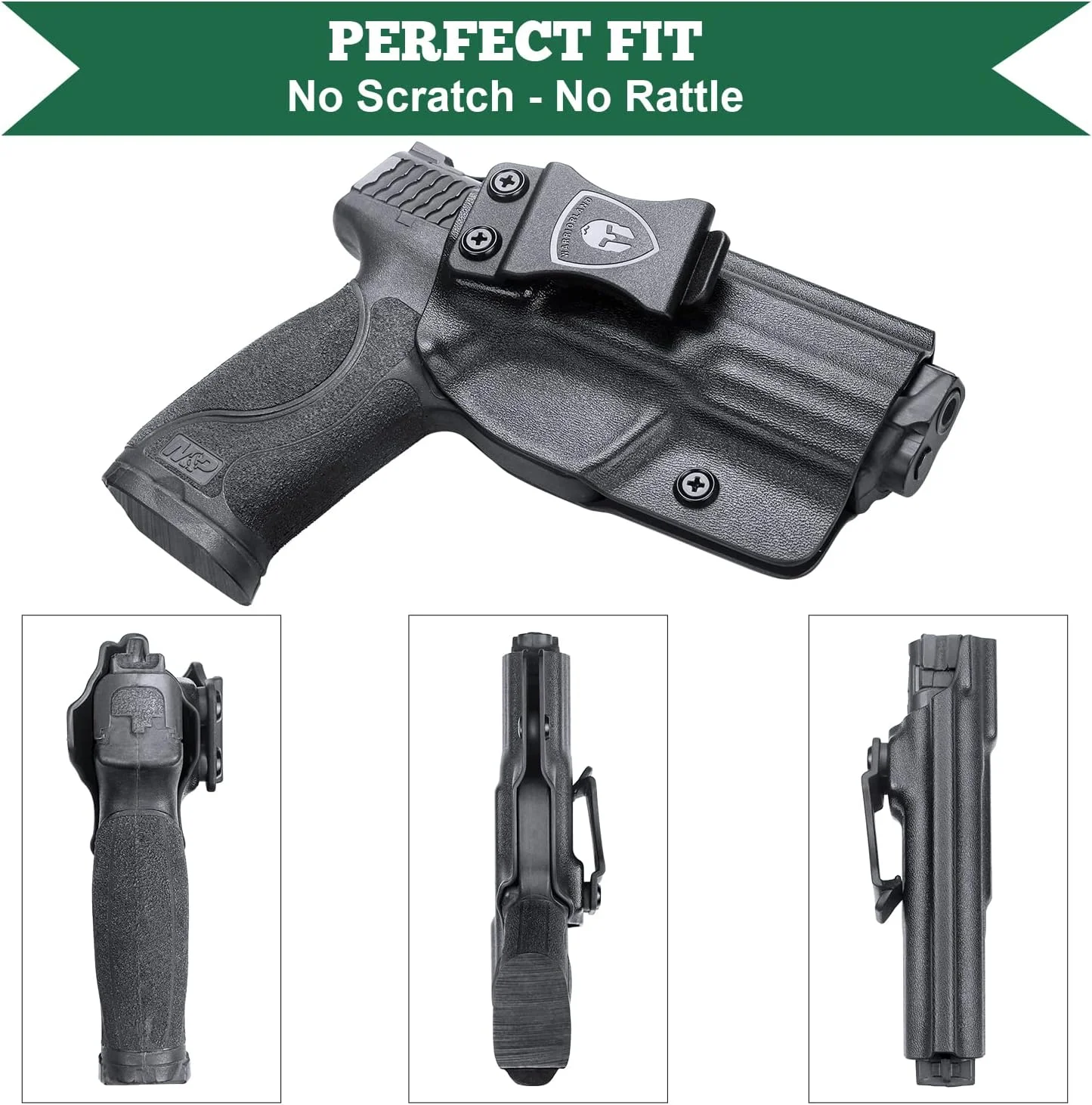 Ajuste: S&W M&P 9/.40 Tamaño compacto/completo, pistola de tamaño completo M&P 9/.40 M2.0, funda IWB Kydex, no se ajusta al escudo, mano derecha, sonido de clic