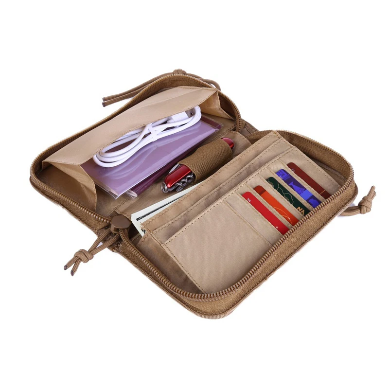 Cartera de mano táctica MOLLE para deportes al aire libre, tarjetero, bolso de mano, cartera EDC, funda de teléfono para caza y Camping - imagen 4