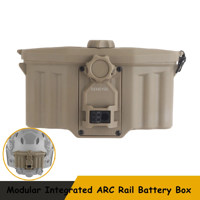 Casco táctico con riel de arco, caja alimentada por batería, fuente de alimentación integrada Modular, adaptación exclusiva, rieles de arco, accesorios para cascos
