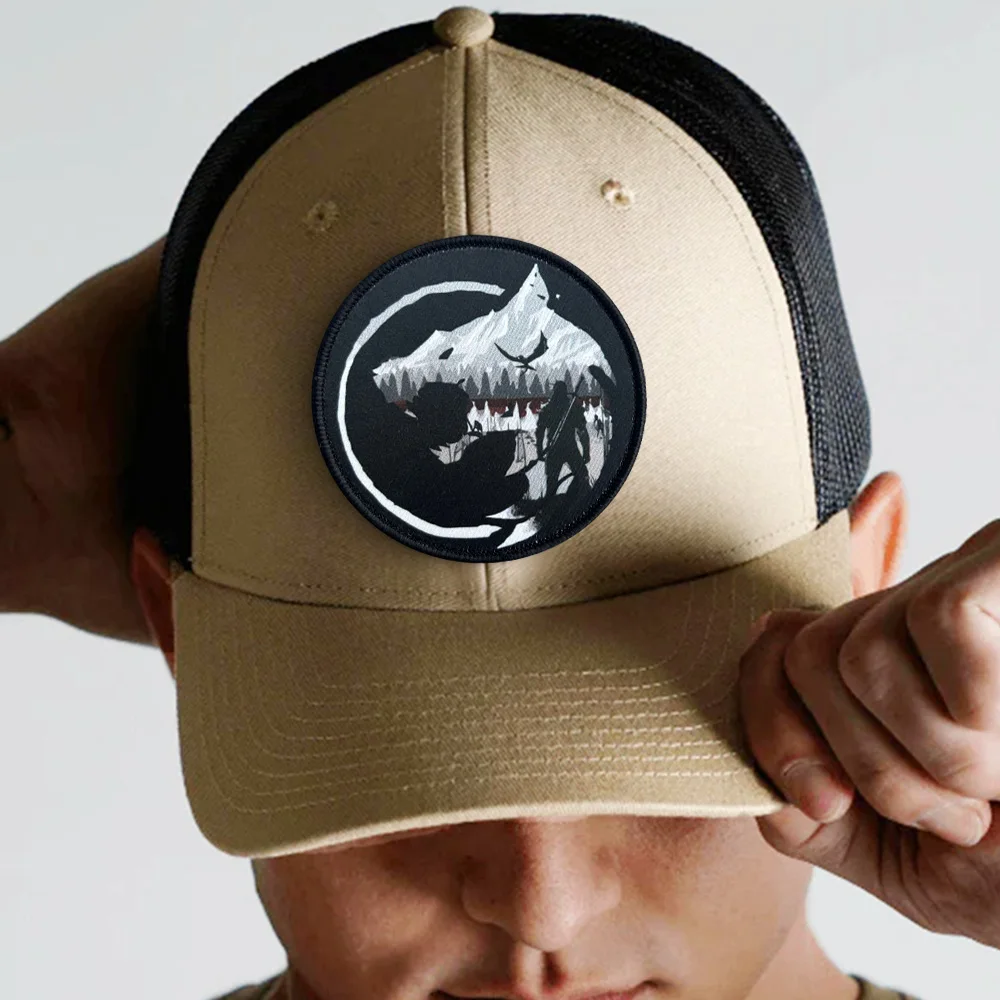 Parche táctico de moral de lobo salvaje, parches militares con gancho para ropa, accesorios de aventura, chaleco, mochila, pegatinas, apliques - imagen 3