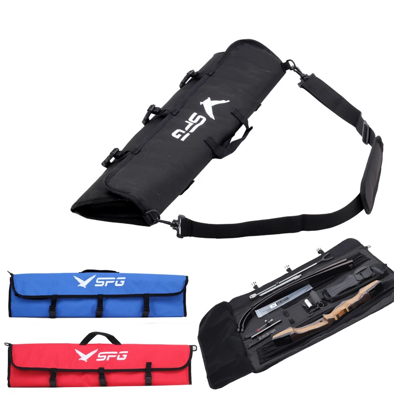 Bolsa de flecha de Slung, estuche de arco recurvo, bolsa de almacenamiento plegable, bolsa de arco recurvo, Asa de hombro, bolsa de arco de tiro con arco - imagen 3