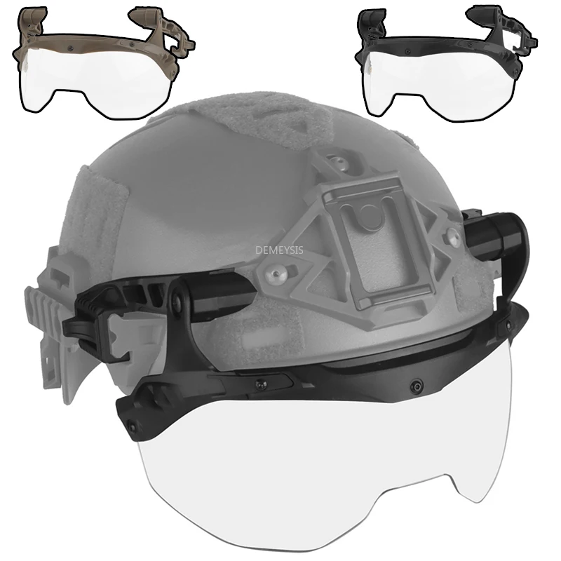 Casco táctico Wendy, gafas con tapa, ajuste multiángulo, cascos de caza para tiro al aire libre, gafas, accesorios de protección - imagen 2