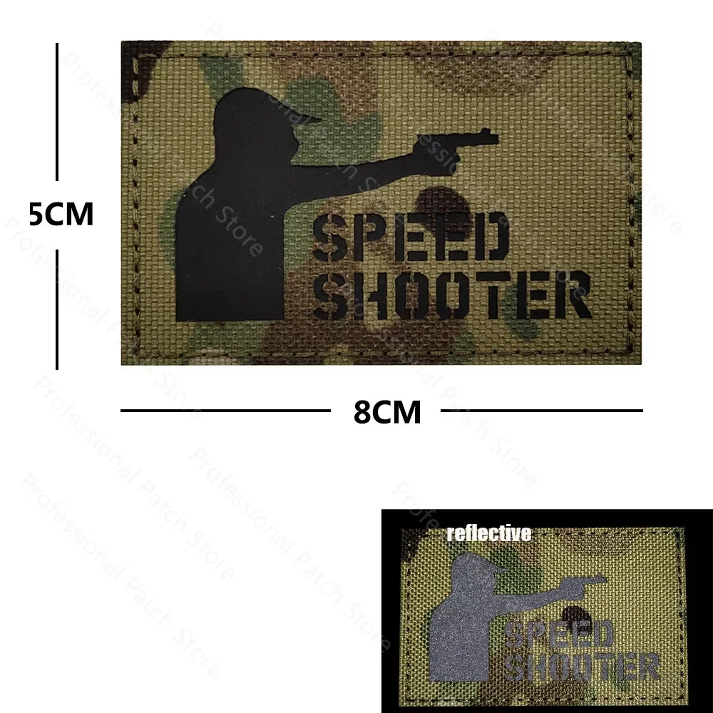 Parche reflectante infrarrojo para tirador de velocidad de garra fantasma, corte láser, Reeves, arma de amor, insignia militar de Panda táctico - imagen 3