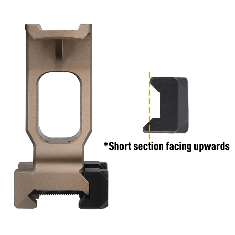 Kit de montaje táctico LERNA T-1 T-2, Base de alcance, soporte de elevación de altura Horizontal para lupa de vista, equipo de caza Airsoft - imagen 5