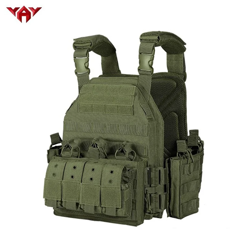 YAKEDA-Chaleco táctico portador de placa de nailon 1000D, chaleco MODULAR ajustable protector para caza al aire libre, accesorios de combate Airsoft - imagen 3