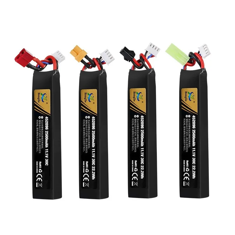Batería Lipo de 11,1 V para pistola de agua Airsoft 11,1 V 3S 2500 mAh 30C 452096   Batería para Airsoft BB pistola de aire juguetes eléctricos piezas de pistolas - imagen 5