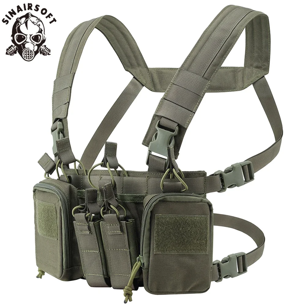 SINAIRSOFT CS Match Wargame TCM chaleco táctico Airsoft, bolsa militar, funda Molle 500D, nailon, Swat - imagen 2