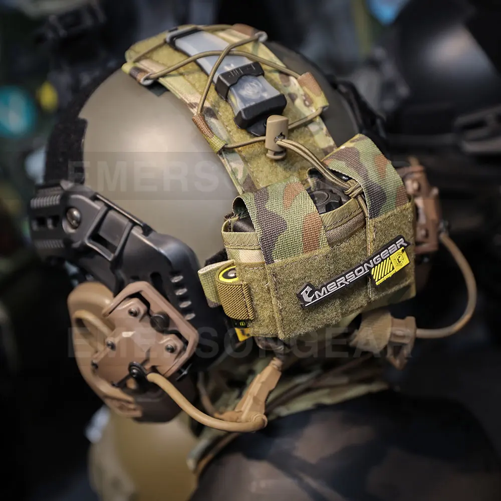 Emersongear MK2 funda de batería para casco bolsa táctica para casco accesorios de caza bolsa de noche bolsa para casco Trekking Nylon EM9399 - imagen 3