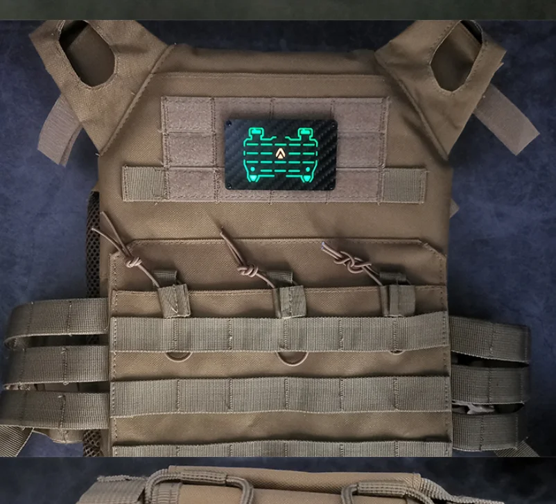 Parche luminoso de fibra de carbono Molle, insignia de estilo Gegboard, brazalete táctico colorido para exteriores, accesorios de mochila DIY - imagen 5