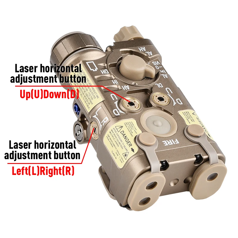 L3-NGAL táctico WADSN de Metal potente indicador IR rojo, verde y azul, arma de caza Airsoft, linterna estroboscópica LA23, enchufe, riel de 20MM - imagen 5