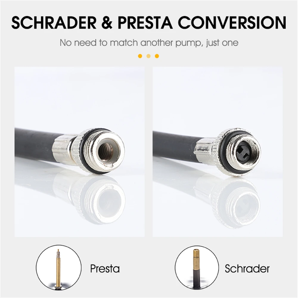 Mini bomba de aire para bicicleta de montaña, bomba de aire manual para bicicleta de aleación de aluminio, inflador de neumáticos, 100PSI - imagen 2