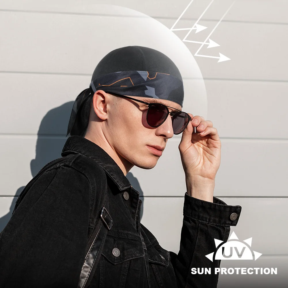 Gorro de Ciclismo de secado rápido para hombre y mujer, pañuelo para la cabeza, para correr, montar, Pirata, para exteriores, transpirable - imagen 3