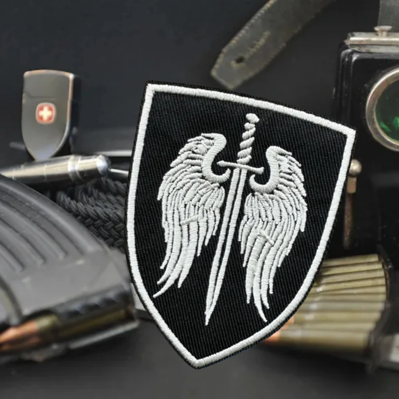 Parche de insignia de moral del patrón del Arcángel, apliques personalizados tácticos militares, parches de gancho bordados para ropa, pegatina para mochila - imagen 4