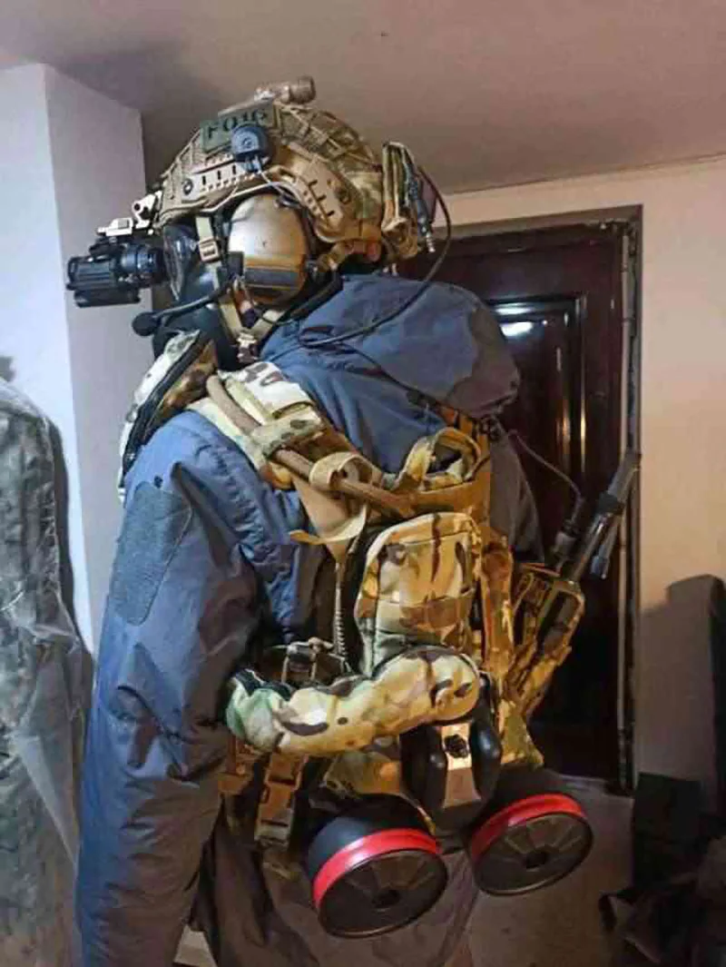 Bolsa de máscara de gas para exteriores de camuflaje, corte con láser, compatible con soplador TYR Style C420/10 - imagen 3