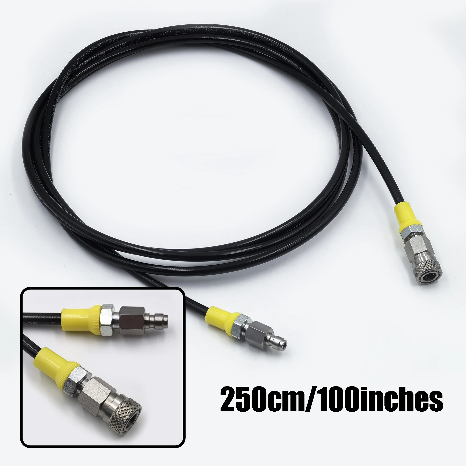 Manguera de carga de látigo de llenado de alta presión, extensión de tubo largo remoto, extremo hembra y macho de acero inoxidable, desconexión rápida de 8mm - imagen 5