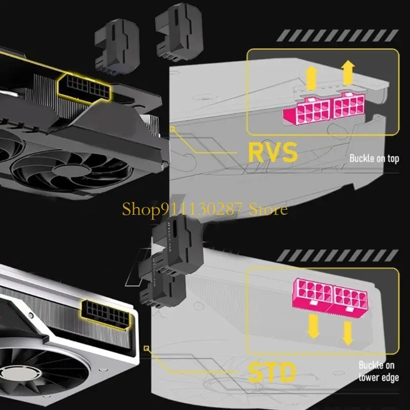 J1HC 8pin Adaptador alimentación GPU 180 grados Conector angulado Aluminio para tarjeta gráfica - imagen 3