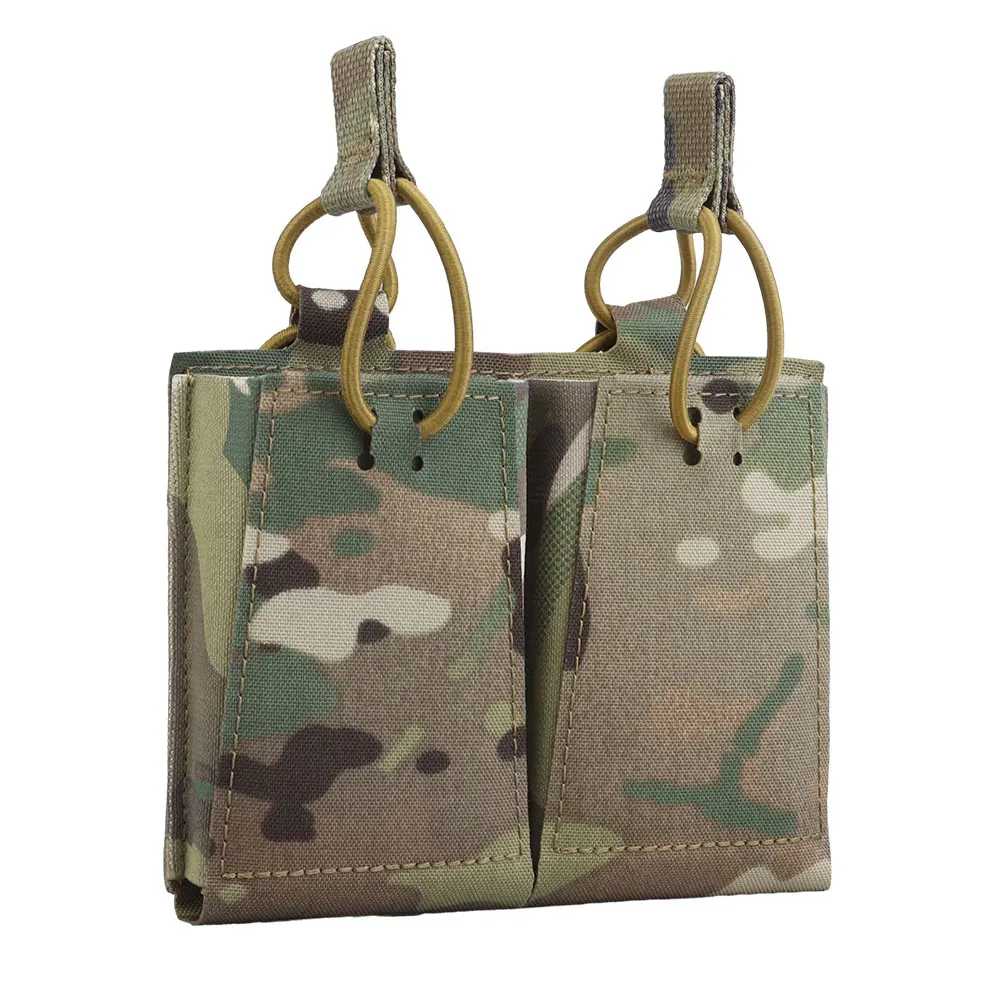 Bolsa táctica individual/doble 556 elástica para revistas, AR-15 AK47, portador MAG para Rifle, caza, Airsoft, MOLLE/bolsa de cinturón - imagen 3