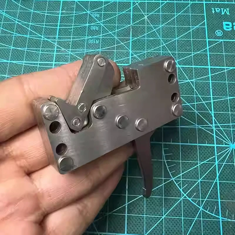 Mini garra de cuerda montada en adelante de doble mandíbula, ayuda de liberación de gatillo de bloqueo mecánico de acero inoxidable - imagen 5