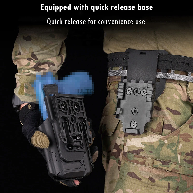 Funda Universal para linterna X300, soporte táctico para pistola Airsoft para Glock SIG SAUER CZ SPRINGFIELD WALTHER con plataforma de pierna caída - imagen 5