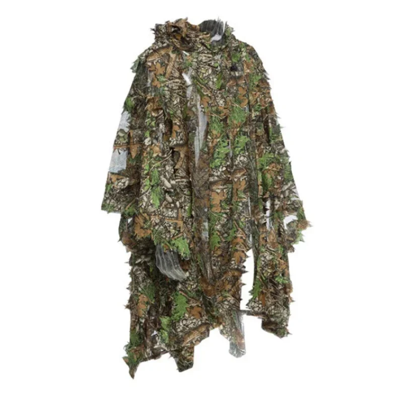 Traje Ghillie de hoja de arce de árbol 3D, capa de francotirador de camuflaje biónico, ropa de caza, protector solar, chaqueta con capucha de entrenamiento CS transpirable - imagen 5