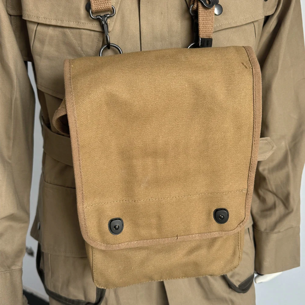 Bolsa de mapa militar de EE. UU. WW2, mochila caqui para senderismo al aire libre, bolsa de mapa duradera de estilo Vintage - imagen 2