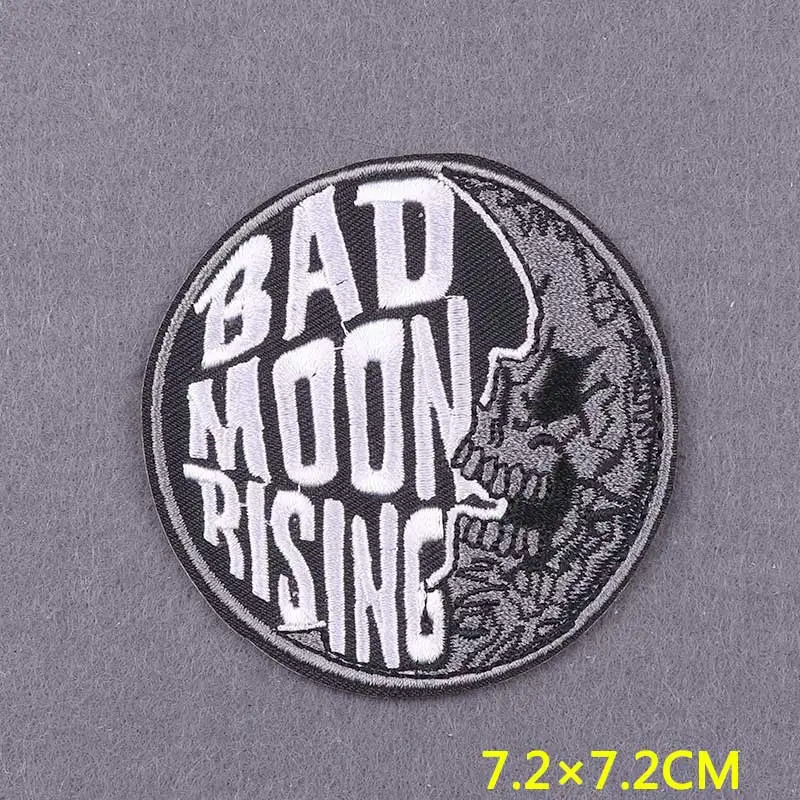 Parche de Animal Hippie Punk para planchar en la ropa, parches termoadhesivos, bordado de calavera DIY, insignias en la mochila - imagen 5