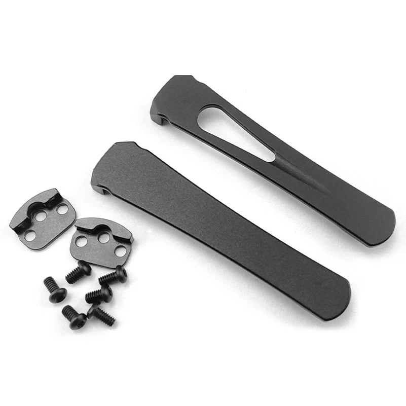 Con tornillos TI, cuchillo hecho de titanio CNC, Clip de transporte profundo mecanizado Modular estándar V2 para cuchillos Emerson Griptillian 551 hechos en banco - imagen 2