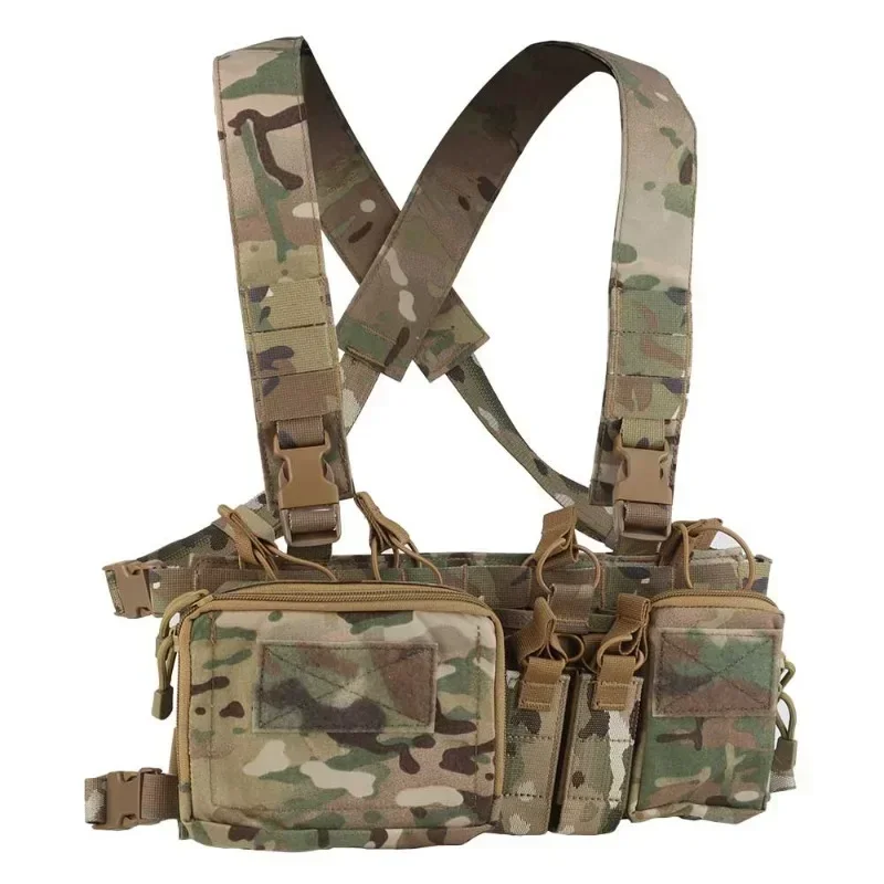 ERQYGRA caza táctica D3CRH aparejo de pecho Molle bolsa chaleco al aire libre CS juego protector ajustable Paintball accesorios equipo - imagen 4